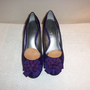 Cute Purple Wedge Heel Shoes